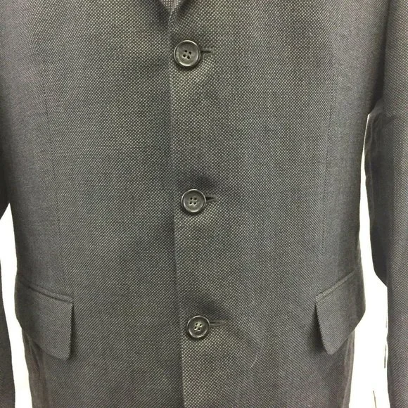 Borghese Suit Jacket Blazer Sports Coat Mens 54R Gray 2 Piece Virgin Wool Italy